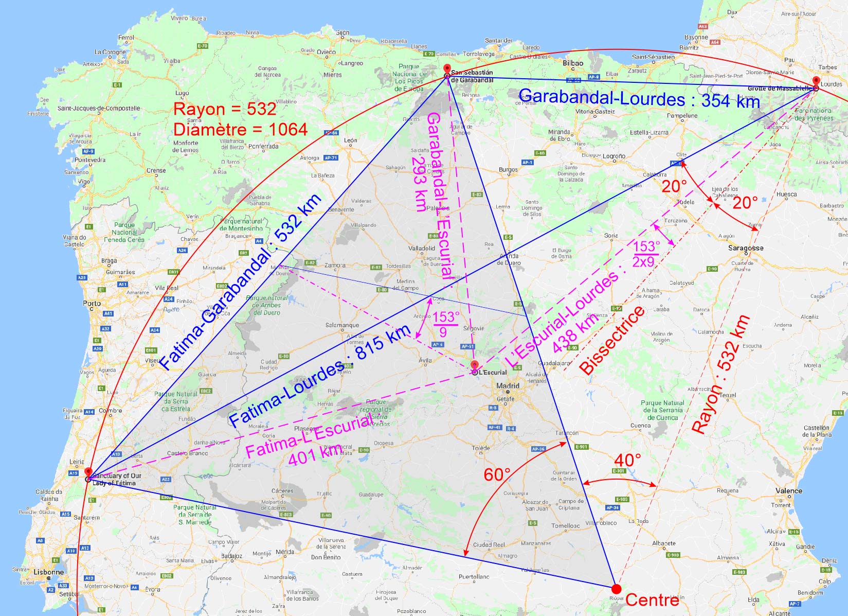 Carte des lieux avec mesures